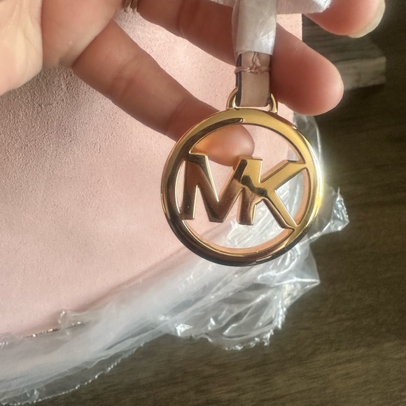 MICHAEL KORS NICOLE PINK SUEDE/LEATHER MEDIUM SHOULDER TOTE BAG - Picture 12 of 12